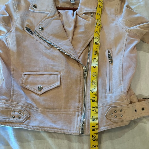 Blank NYC Moto Jacket, Color:Cream, Small, Modern Biker Casual Punk Streetwear - Picture 12 of 12